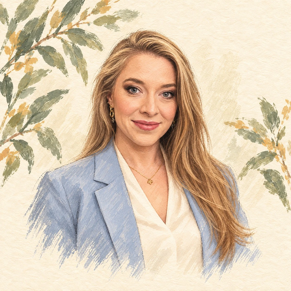 Illustrated portrait of Meredith Matics