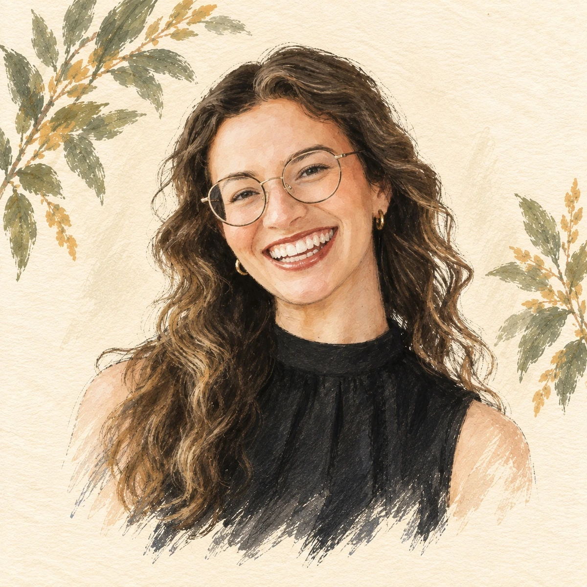 Illustrated portrait of Savannah Harding